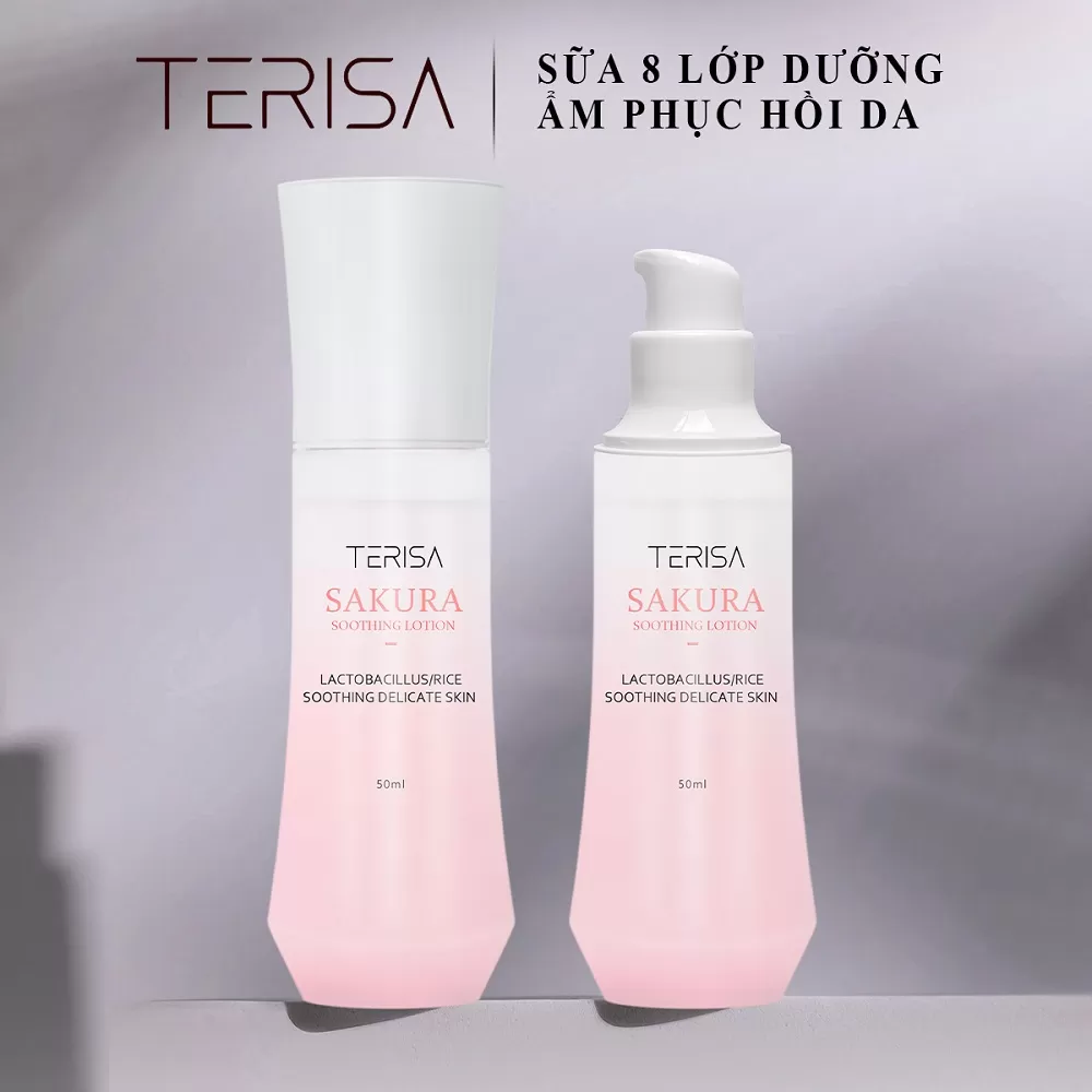 Sữa 8 lớp dưỡng ẩm phục hồi da Terisa Sakura