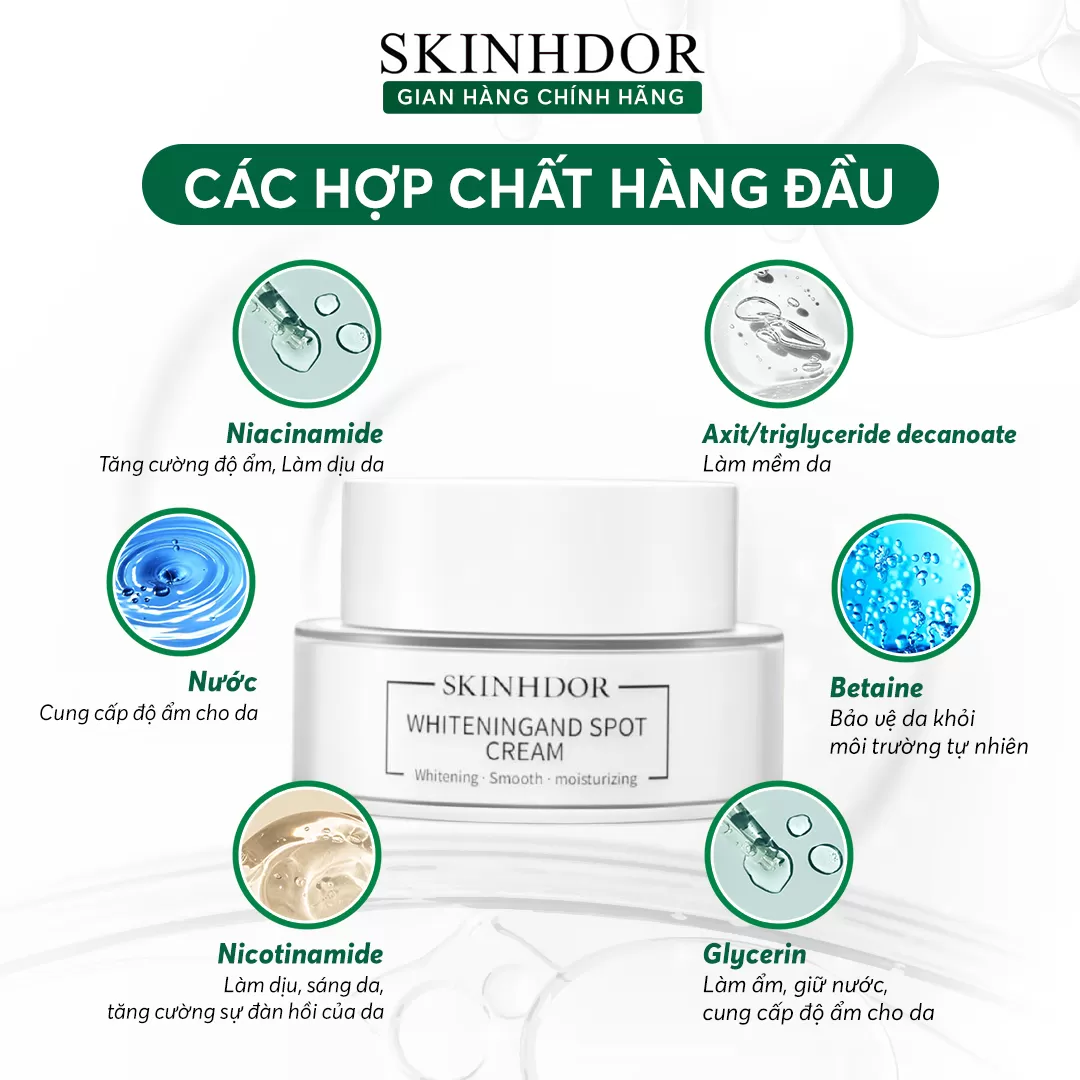 Kem Mờ Nám Sáng Da SKINHDOR